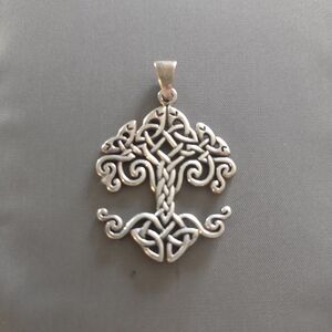 Large Celtic Knot Tree Of Life Darlene Silver Pendant